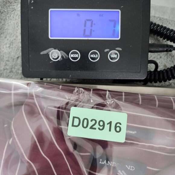 Lands End Top Womens 22W Burgundy White Striped Popover No Iron Supima Cotton - Picture 10 of 10